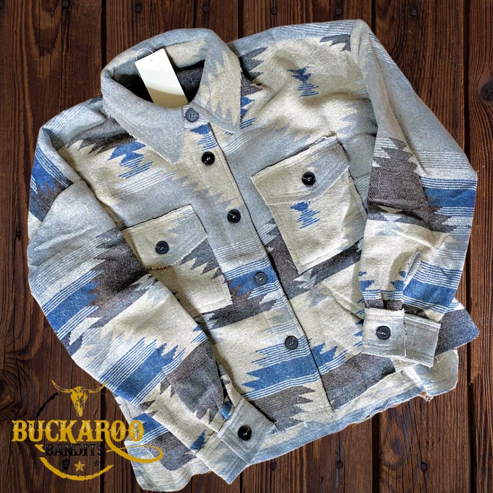Aztec Jacket - Teal - Picture 3 of 11